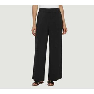NWOT Three Dots Women's L Wide Leg Black  Pants  #L1127